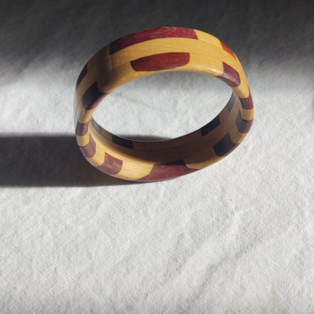 Hand made wooden bracelet bangle boho